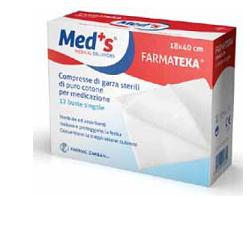 GARZA COMPRESSA MEDS FARMATEXA 12/8 18X40CM 12 PEZZI - Farmacia Castello Srl