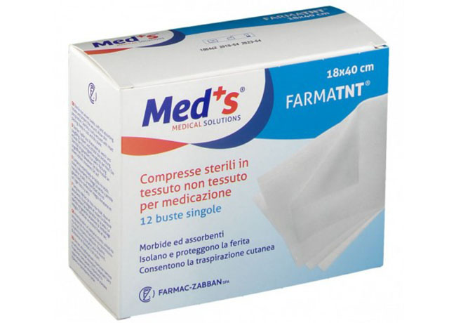 GARZA COMPRESSA MEDS TESSUTO NON TESSUTO 18X40CM 12 PEZZI - Farmacia Castello Srl