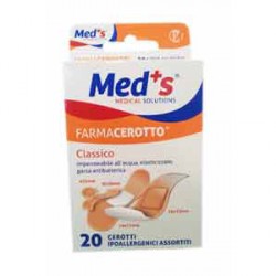 CEROTTO MEDS STRIP POLIURETANO IPOALLERGENICO CLASSICO ASSORTITI 20 PEZZI - Farmacia Castello Srl