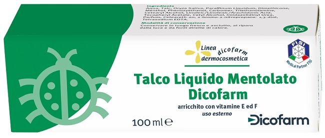 DICOFARM TALCO LIQUIDO MENTOLATO 100 ML - Farmacia Castello Srl