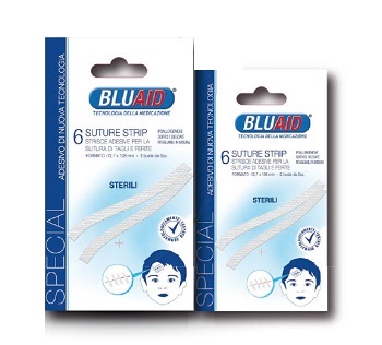 CEROTTO PER SUTURA IN STRISCE BLUAID 6,4X108 MM 10 PEZZI - Farmacia Castello Srl