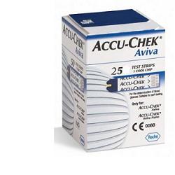 STRISCE MISURAZIONE GLICEMIA ACCU-CHEK AVIVA BRK RETAIL 25 PEZZI - Farmacia Castello Srl
