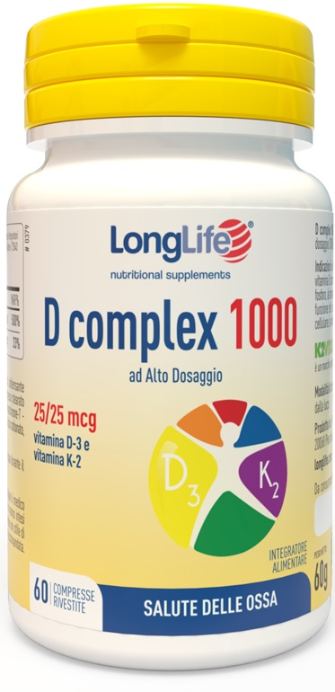 LONGLIFE D COMPLEX 1000 60 COMPRESSE - Farmacia Castello Srl
