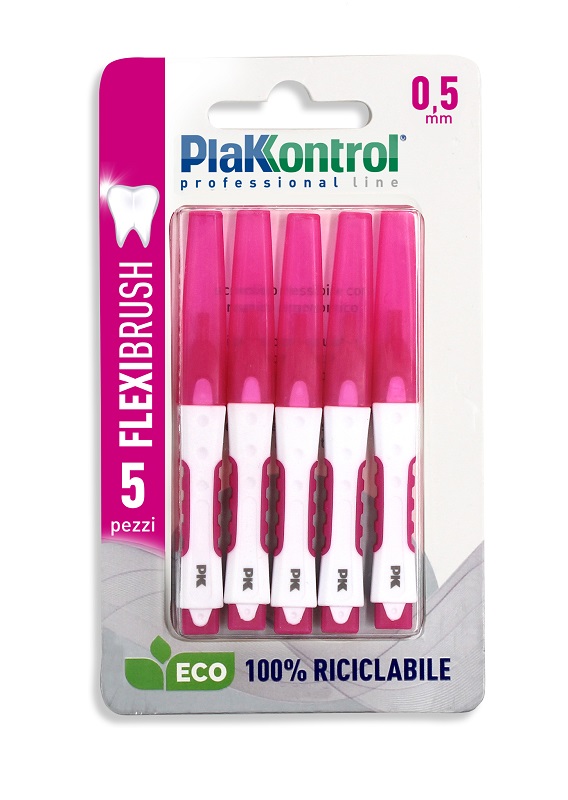 PLAKKONTROL SCOVOLINO INTERDENTALE FLEXI BRUSH05 BLISTER 5 PEZZI - Farmacia Castello Srl
