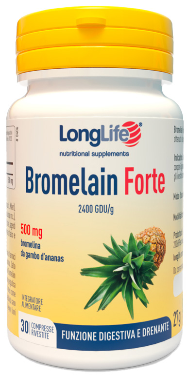 LONGLIFE BROMELAIN FORTE 30 COMPRESSE - Farmacia Castello Srl