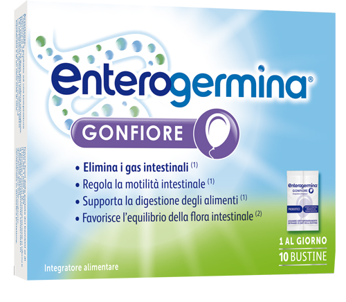 ENTEROGERMINA GONFIORE 10 BUSTINE BIPARTITE - Farmacia Castello Srl