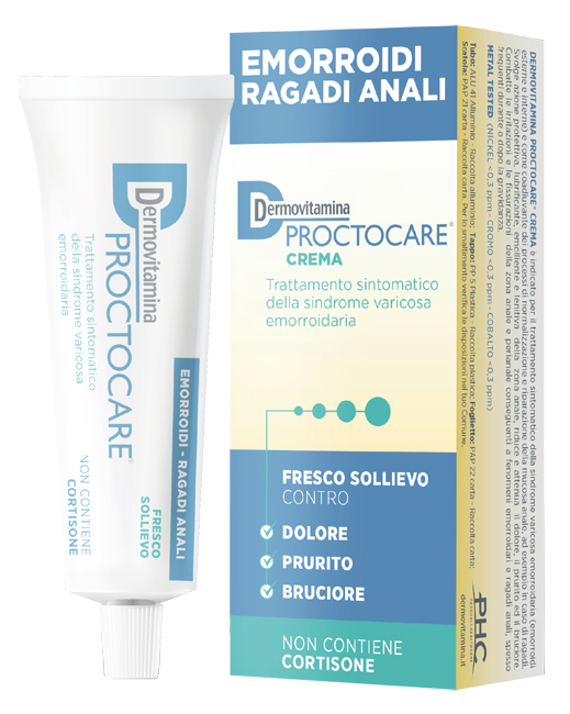 DERMOVITAMINA PROCTOCARE CREMA EMORROIDI RAGADI ANALI 30 ML CON CANNULA - Farmacia Castello Srl