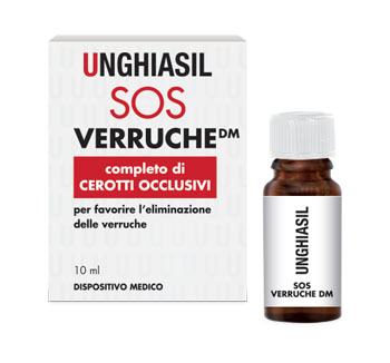 DISPOSITIVO MEDICO PER VERRUCHE IN FLACONE CON PENNELLINO 10 ML + 9 CEROTTI COPRIVERRUCA - Farmacia Castello Srl