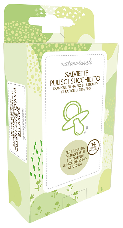 NATINATURALI 14 SALVIETTE MONOUSO PULISCI SUCCHIETTO - Farmacia Castello Srl