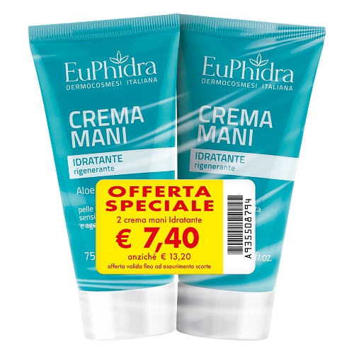 EUPHIDRA ABBINATA CREMA MANI IDRATANTE TERMOFORMATI 2 PEZZI - Farmacia Castello Srl