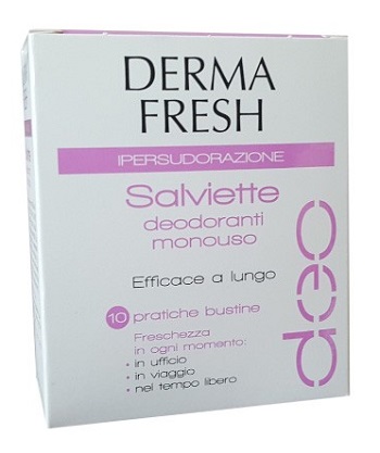 DERMAFRESH IPERSUDORAZIONE 10 SALVIETTINE DEODORANTI - Farmacia Castello Srl