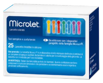 LANCETTE PUNGIDITO PER DISPOSITIVO MICROLET 25 PEZZI - Farmacia Castello Srl