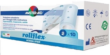 CEROTTO IMPERMEABILE PER FISSAGGIO MEDICAZIONI MASTER-AID ROLLFLEX A-STOP M 10X10 CM - Farmacia Castello Srl