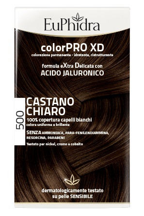 EUPHIDRA COLORPRO XD 500 CAST CHIARO GEL COLORANTE CAPELLI IN FLACONE + ATTIVANTE + BALSAMO + GUANTI - Farmacia Castello Srl