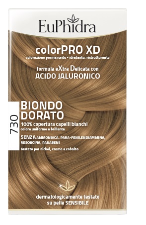 EUPHIDRA COLORPRO XD 730 BIONDO DORATO GEL COLORANTE CAPELLI IN FLACONE + ATTIVANTE + BALSAMO + GUANTI - Farmacia Castello Srl