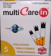 TEST TRIGLICERIDI MULTICARE IN STRISCE CON ASPIRAZIONE CAPIILLARE 5 PEZZI - Farmacia Castello Srl