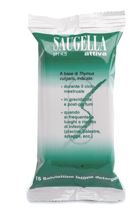 SAUGELLA ATTIVA SALVIETTINE 15 BUSTINE - Farmacia Castello Srl