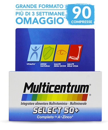 MULTICENTRUM SELECT 50+ 90 COMPRESSE - Farmacia Castello Srl