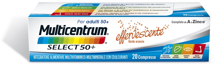 MULTICENTRUM SELECT EFFERVESCENTE 20 COMPRESSE - Farmacia Castello Srl