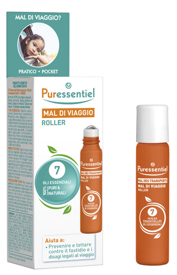 PURESSENTIEL ROLLER MAL DI VIAGGIO 7 OLI ESSENZIALE 5 ML - Farmacia Castello Srl