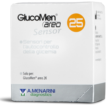 STRISCE MISURAZIONE GLICEMIA GLUCOMEN AREO SENSOR 25 PEZZI - Farmacia Castello Srl