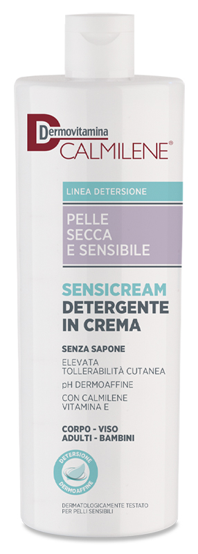DERMOVITAMINA CALMILENE SENSICREAM DETERGENTE IN CREMA SENZA SAPONE PER PELLE SECCA E SENSIBILE 500 ML - Farmacia Castello Srl
