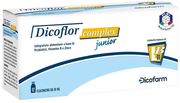 DICOFLOR COMPLEX JUNIOR 12 FLACONI DA 10 ML - Farmacia Castello Srl