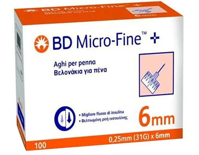 AGO PER PENNA DA INSULINA BD MICROFINE GAUGE 31 6MM 100 PEZZI - Farmacia Castello Srl