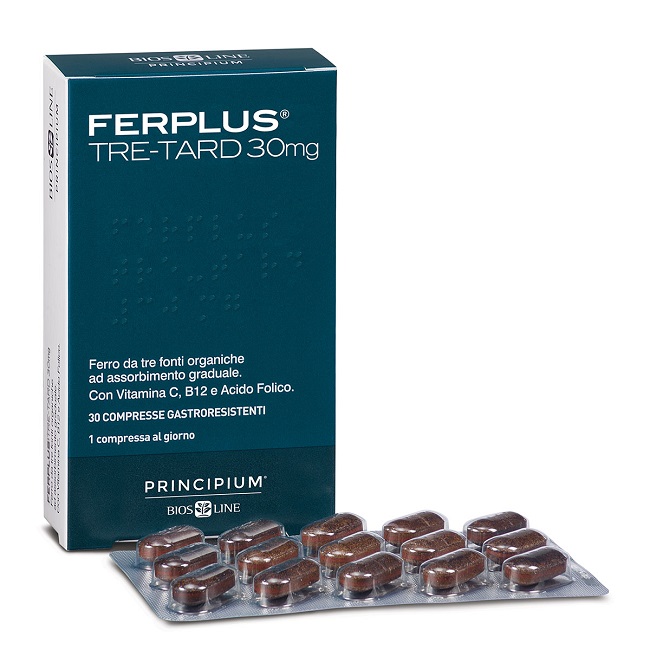 PRINCIPIUM FERPLUS TRE RETARD 30MG 30 COMPRESSE GASTRORESISTENTI - Farmacia Castello Srl