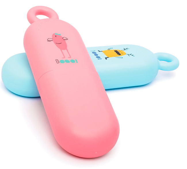SUAVINEX BOOO PORTAPOSATE + CUCCHIAIO + CLIP BLU - Farmacia Castello Srl