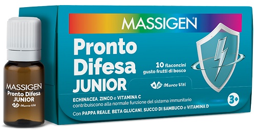 MASSIGEN PRONTO DIFESA JUNIOR 10 FLACONCINI DA 10 ML - Farmacia Castello Srl