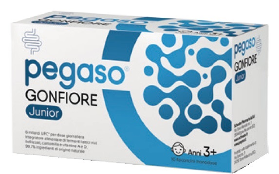 PEGASO GONFIORE JUNIOR 10 FLACONCINI MONODOSE DA 10 ML SENZA GLUTINE NATURALMENTE PRIVO DI LATTOSIO - Farmacia Castello Srl