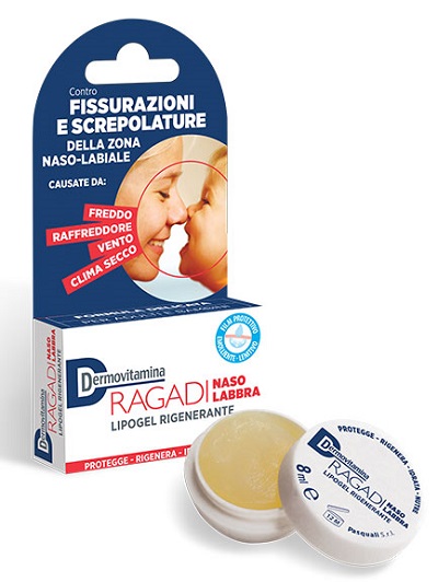 DERMOVITAMINA RAGADI NASO E LABBRA LIPOGEL RIGENERANTE 8 ML - Farmacia Castello Srl