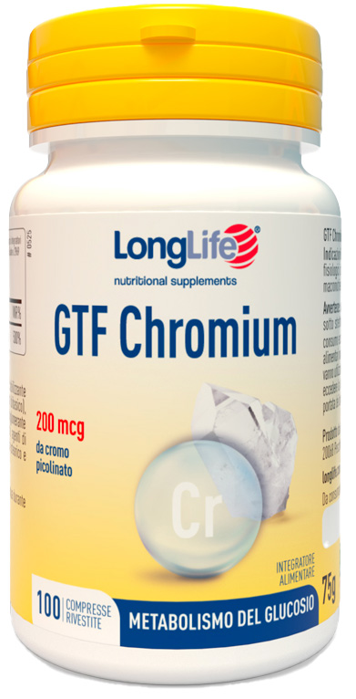 LONGLIFE GTF CHROMIUM 100 COMPRESSE RIVESTITE - Farmacia Castello Srl