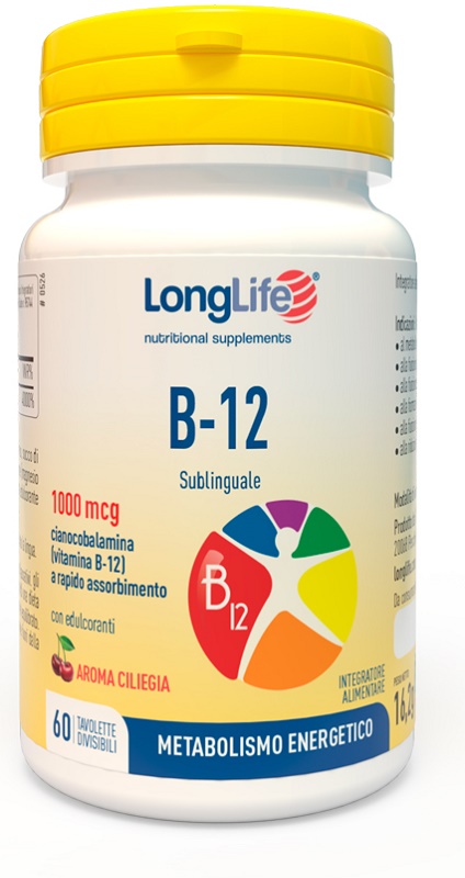 LONGLIFE B12 1000 MCG 60 TAVOLETTE - Farmacia Castello Srl