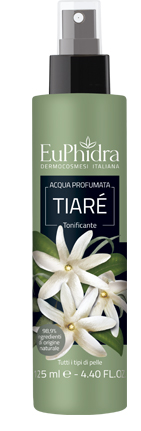 EUPHIDRA ACQUA PROFUMATA TIARE' IN FLACONE CON ETICHETTA POMPA SPRAY - Farmacia Castello Srl