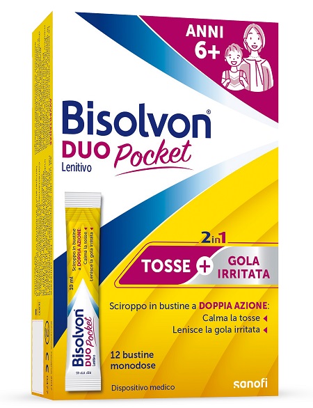 BISOLVON DUO POCKET LENITIVO NEW 12 BUSTINE 12 G - Farmacia Castello Srl