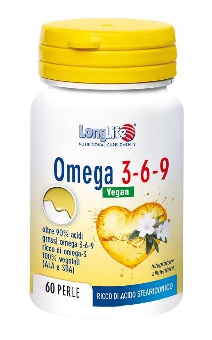 LONGLIFE OMEGA 3-6-9 VEGAN 750 MG 60 PERLE VEGETALI - Farmacia Castello Srl