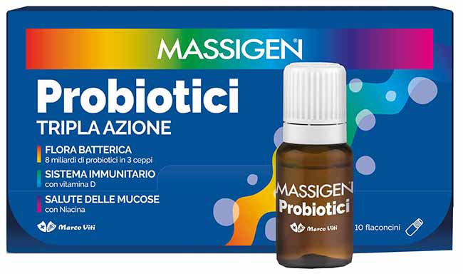 MASSIGEN PROBIOTICI 10 FLACONCINI X 8 ML PREZZO PIENO - Farmacia Castello Srl