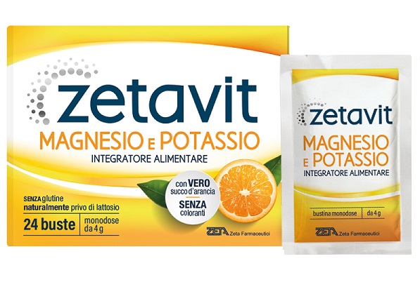 ZETAVIT MAGNESIO POTASSIO SENZA ZUCCHERO 24 BUSTINE DA 6 G - Farmacia Castello Srl