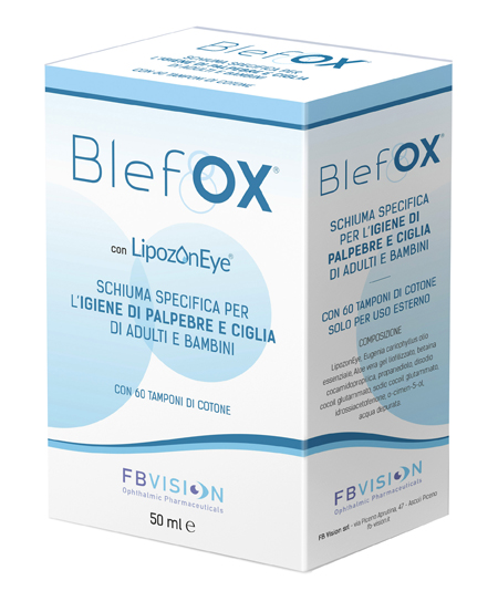 BLEFOX SCHIUMA SPECIFICA PER IGIENE PALPEBRE E CIGLIA 50 ML CON EROGATORE + 60 DISCHETTI - Farmacia Castello Srl