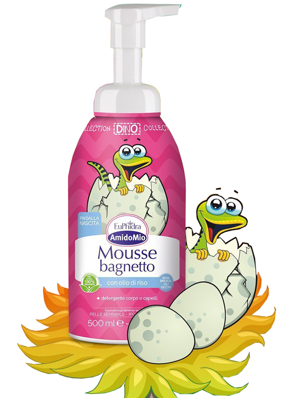 EUPHIDRA AMIDOMIO MOUSSE BAGNETTO 500 ML + LIBRO IN OMAGGIO - Farmacia Castello Srl