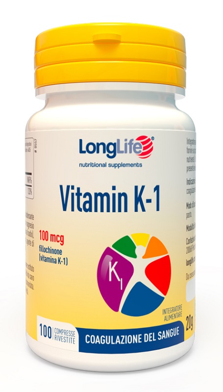 LONGLIFE VITAMIN K 100MCG 100 COMPRESSE RIVESTITE - Farmacia Castello Srl