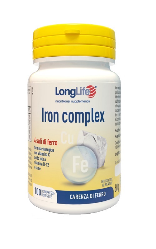 LONGLIFE IRON COMPLEX 100 COMPRESSE RIVESTITE - Farmacia Castello Srl