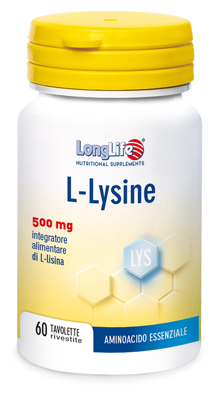 LONGLIFE L-LYSINE 500MG 60 TAVOLETTE RIVESTITE DA 860 MG - Farmacia Castello Srl