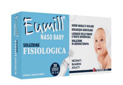 EUMILL NASO BABY SOLUZIONE FISIOLOGICA 20 CONTENITORI MONODOSE 5 ML - Farmacia Castello Srl