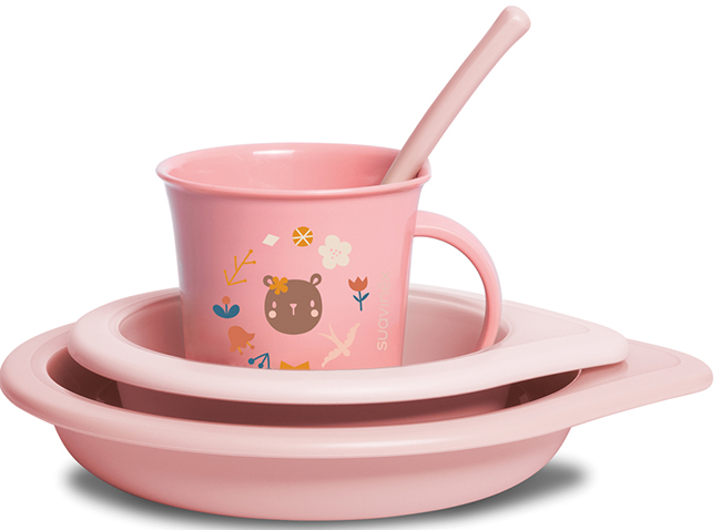 SUAVINEX INTOTHEFOREST SET SVEZZAMENTO GIRL +6 MESI FONDINA + SCODELLA + TAZZA + CUCCHIAIO ROSA - Farmacia Castello Srl