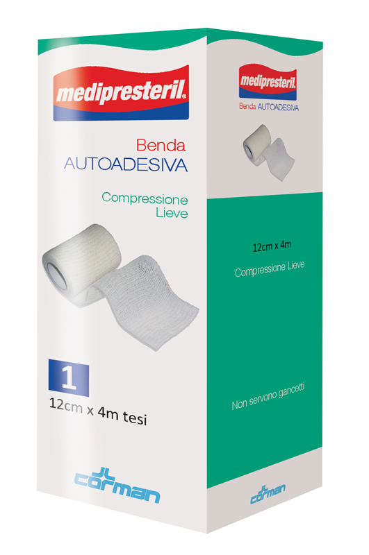 MEDIPRESTERIL BENDA AUTOADESIVA 12X400 CM 1 PEZZO - Farmacia Castello Srl