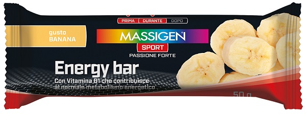 MASSIGEN SPORT ENERGY BARRETTA BANANA 50 G - Farmacia Castello Srl
