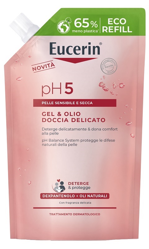 EUCERIN GEL & OLIO DOCCIA DELICATO 400 ML REFILL - Farmacia Castello Srl